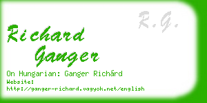 richard ganger business card